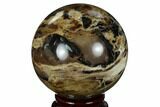 Black Opal Sphere - Madagascar #168578-1